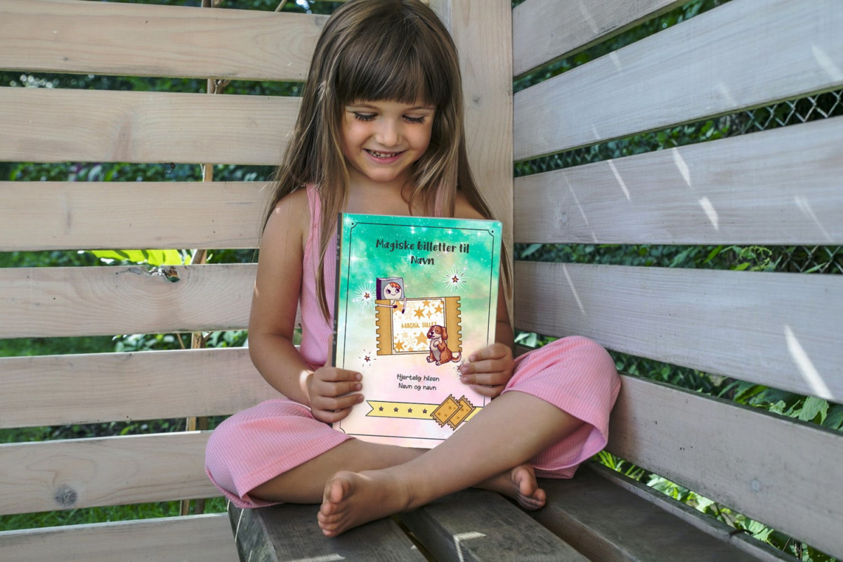 9 Magiske billetter til Pige - A4 bog Barn
